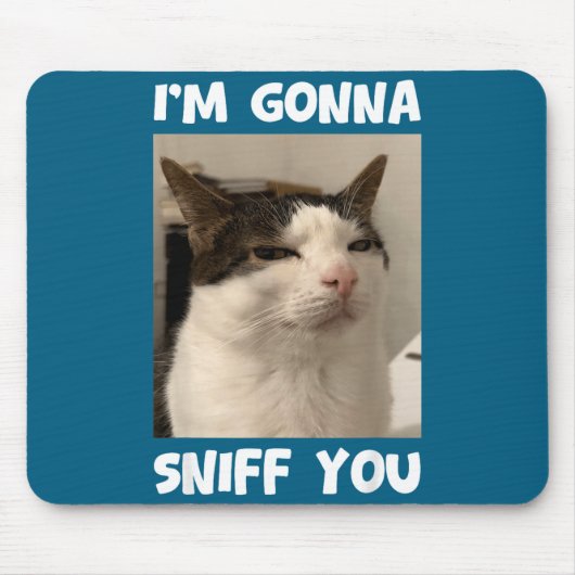 Lustiges Katzen-Meme Ich werde dich schnüffeln Sel Mousepad (Vorne)