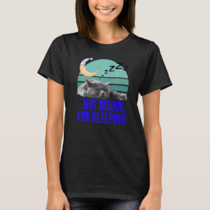 Lustiges Katzen-Meme Retro-Katze Katzenliebhaber N T-Shirt
