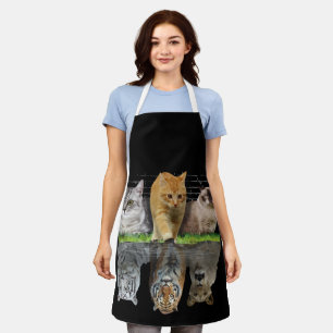 Lustiges Katzen-Reflektions-Geschenk-Design Idee Schürze