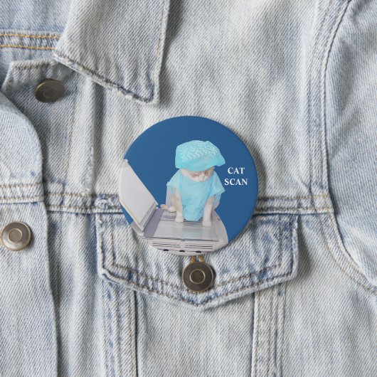 Lustiges Katzen-Scan-Button Button (Beispiel)