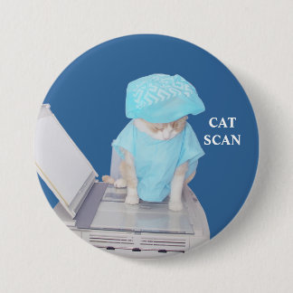 Lustiges Katzen-Scan-Button Button