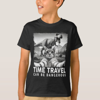 Lustiges Katzen-Selfie-Dinosaurier T-Shirt