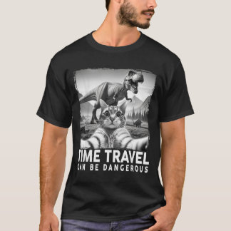 Lustiges Katzen-Selfie-Dinosaurier T-Shirt