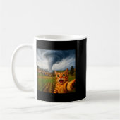 Lustiges Katzen-Selfie-Meme-Tornado Kaffeetasse (Links)
