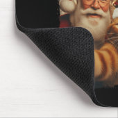 Lustiges Katzen-Selfie mit Sasquatch und Santa Wei Mousepad (Ecke)