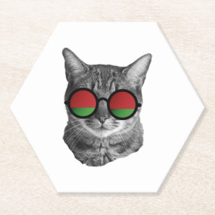 Lustiges Katzen-T-Shirt - Belarus Untersetzer