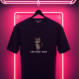 Lustiges Katzen-T-Shirt – Ich mache, was ich will Tri-Blend Shirt