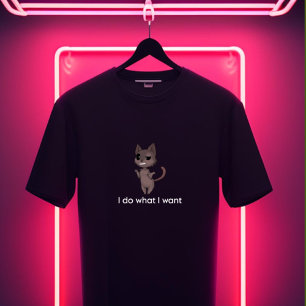 Lustiges Katzen-T-Shirt – Ich mache, was ich will Tri-Blend Shirt