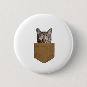 Lustiges Katzen-Taschen-Shirt Süße Katze in deiner Button