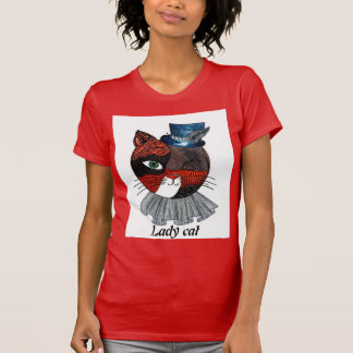 Lustiges Katzen-Typografie-T-Shirt für Frauen - Sü T-Shirt