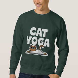 lustiges Katzen-Yoga Sweatshirt