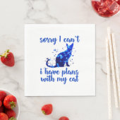 lustiges Katzen-Zitat Serviette (Beispiel)