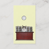 Lustiges Katzen-Zuhause basierte Geschäft Visitenkarte (Rückseite)