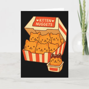 Lustiges Katzenbesitzer-T-Shirt Kätzchen Nuggets E Karte
