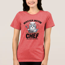 Lustiges Katzenchef-Shirt, Master Meow Chef T-Shir