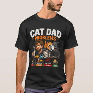 Lustiges Katzendaddy-Probleme Kaffee-Liebhaber-Ges T-Shirt