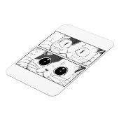 Lustiges Katzendesign Magnet (Linke Seite)