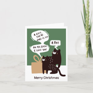 Lustiges Katzengeschenk (ideal für viele Anlässe) Feiertagskarte