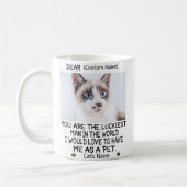 lustiges Katzengeschenk, Personalisiertes KatzenFo Kaffeetasse (Links)