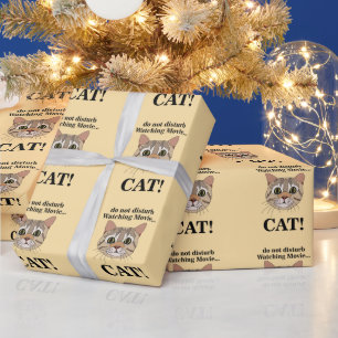 Lustiges Katzengesicht Geschenkpapier