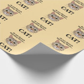 Lustiges Katzengesicht Geschenkpapier (Ecke)