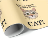 Lustiges Katzengesicht  Geschenkpapier (Rolleneckpunkt)