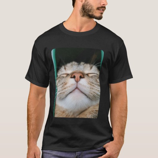 Lustiges Katzengesicht Selfie T-Shirt (Vorderseite)