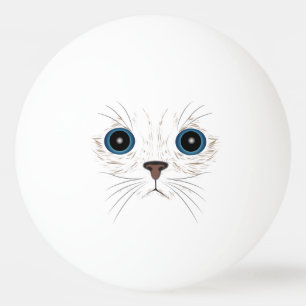 Lustiges Katzengesicht Tischtennisball