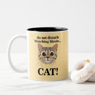 Lustiges Katzengesicht Zweifarbige Tasse