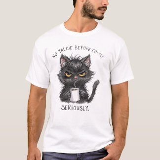 Lustiges Katzenkaffee-Shirt | Kein Reden Vor Kaffe T-Shirt