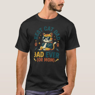 Lustiges Katzenliebhaber-Shirt Bester Katzenvater  T-Shirt