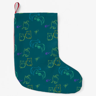 Lustiges Katzenmuster Kleiner Weihnachtsstrumpf