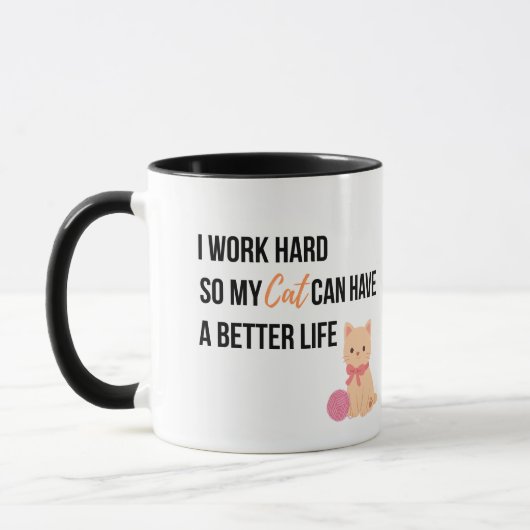 Lustiges Katzenmutter-Ästhetik-Design Tasse (Links)