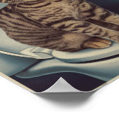 Lustiges Katzenposter | Kackst du? | Katzenkunst Poster (Ecke)