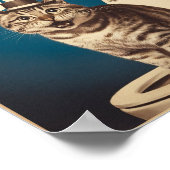 Lustiges Katzenposter | Kackst du? | Katzenkunst Poster (Ecke)