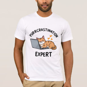 Lustiges Katzenshirt – Experte für Purrkrastinatio T-Shirt