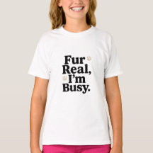 Lustiges Katzenshirt mit "Für echt bin ich beschäf