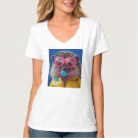 Lustiges Kaugummi-Igel-Positiv-Motivations-T-Shirt