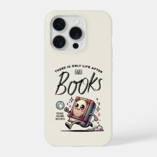 Lustiges Kawaii-Buch mit Zitat Lies mehr Bücher iPhone 15 Pro Hülle