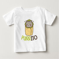Lustiges Kawaii Katze Burritowort-Kunstbaby Unisex