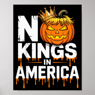 Lustiges Kein König Halloween 2025 Abgenutzte USA- Poster