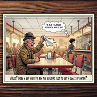 Lustiges Kellnerin Leben Restaurant Humor Postkart