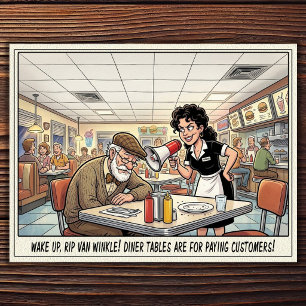 Lustiges Kellnerin Leben Restaurant Humor Postkart Postkarte