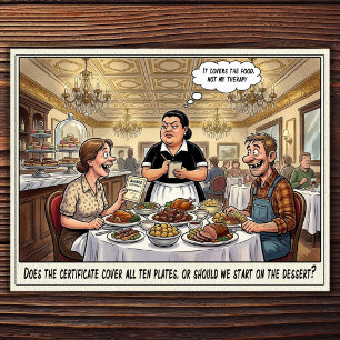 Lustiges Kellnerin Leben Restaurant Humor Postkart Postkarte