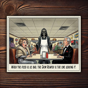 Lustiges Kellnerin Leben Restaurant Humor  Postkarte