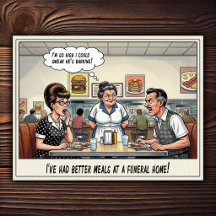 Lustiges Kellnerinnen-Leben Restaurant-Humor 