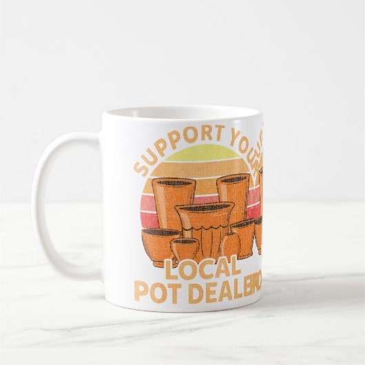 Lustiges Keramikgeschenk für Töpferhändler Männer Kaffeetasse (Links)