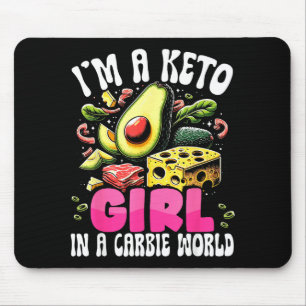 Lustiges Keto-Geschenk - Ich bin ein Carbie-Mädche Mousepad