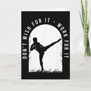 Lustiges Kickbox-Outfit für einen Kickboxer Karte