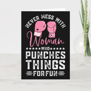 Lustiges Kickboxen für Männer Frauen Kickboxer Wor Karte